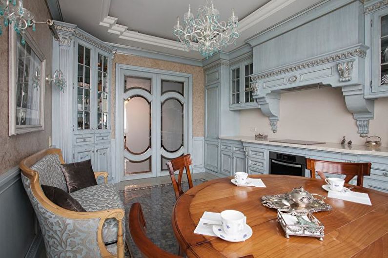 Klasická kuchyňa - jedáleň - interiérový dizajn