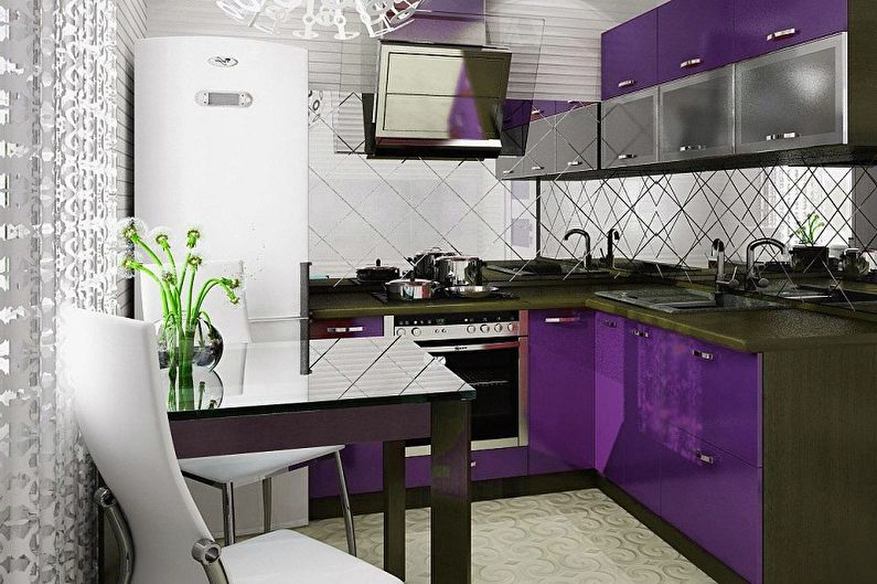 Design interior bucătărie în Hrușciov - fotografie