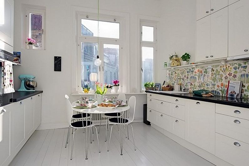 Design de cozinha de estilo escandinavo - decorações de parede