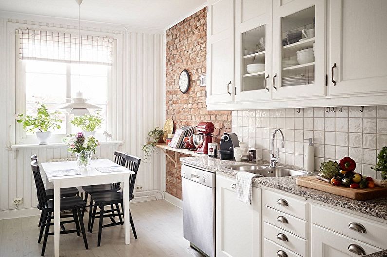Design de cozinha de estilo escandinavo - decorações de parede
