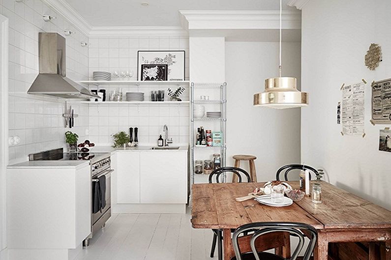 Dizajn kuchyne v škandinávskom štýle - Kuchynský nábytok a spotrebiče