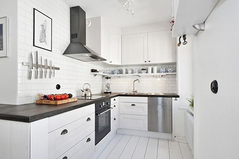 Dizajn kuchyne v škandinávskom štýle - kuchynský nábytok a spotrebiče