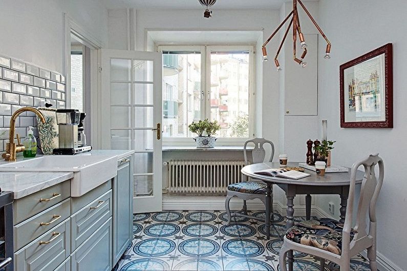 Interiér kuchyne v škandinávskom štýle - foto