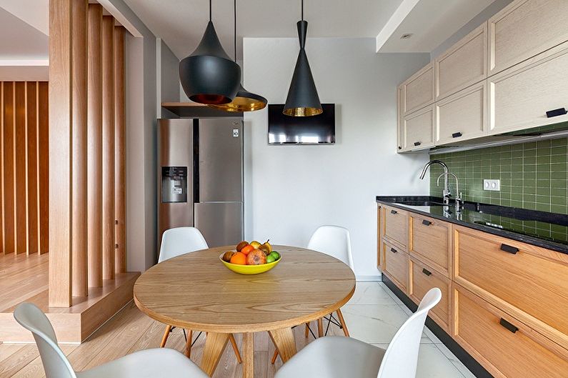 Design de interiores de cozinha de estilo escandinavo - foto