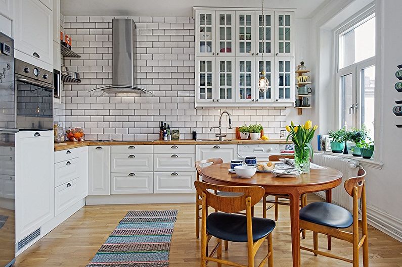 Projeto de cozinha de estilo escandinavo - cores