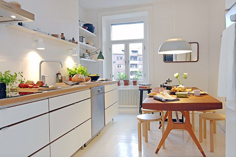 Εσωτερική διακόσμηση κουζίνας σκανδιναβικού στυλ - φωτογραφία