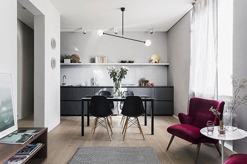 Interiér kuchyne v škandinávskom štýle - foto