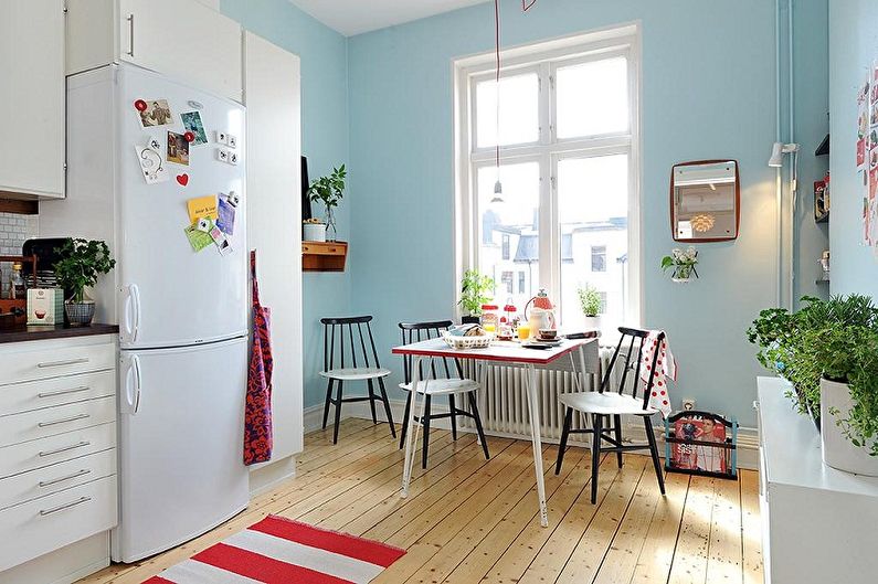 Projeto de cozinha de estilo escandinavo - cores