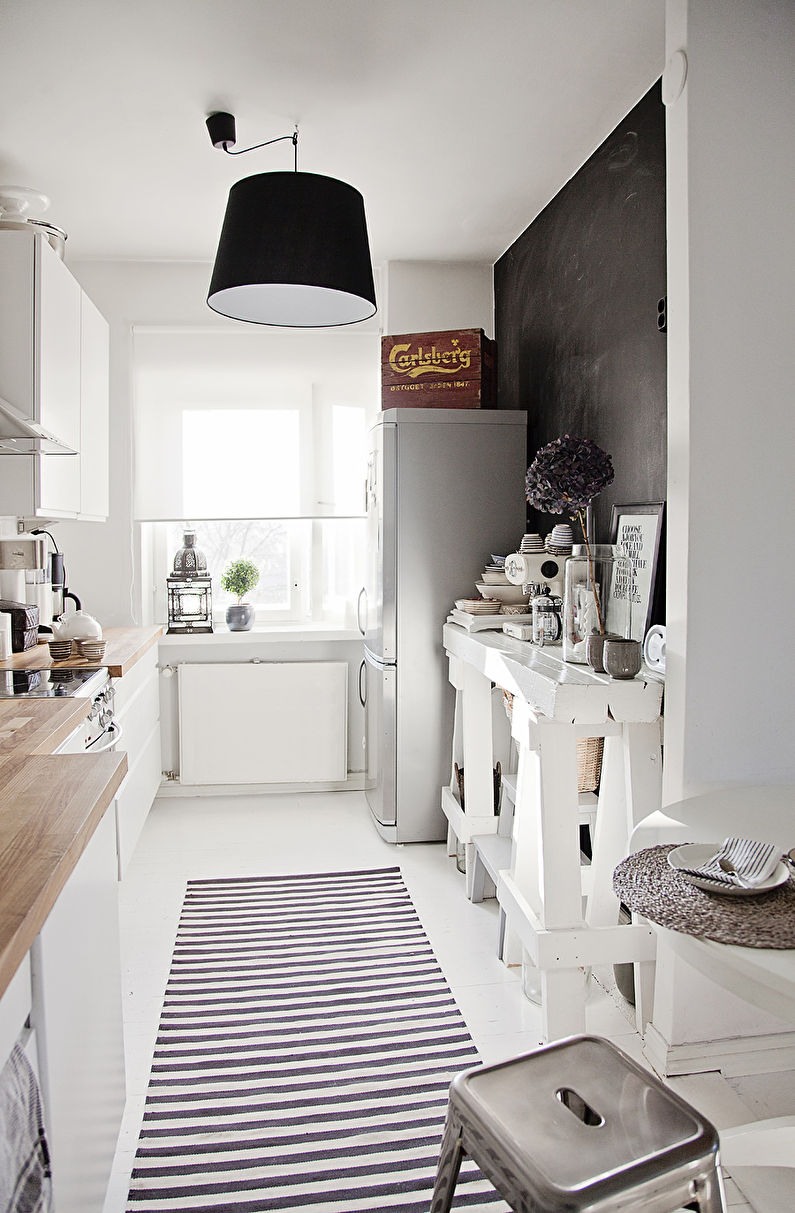 Projekt sufitu - kuchnia w stylu skandynawskim
