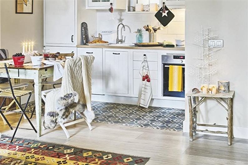 Projeto de cozinha escandinava - Acabamento de piso