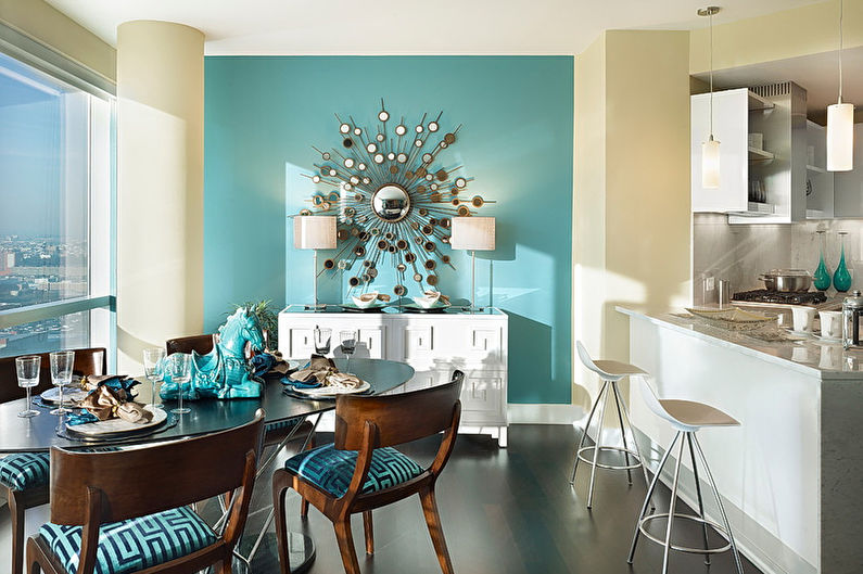 Cocina azul Art Deco - Diseño de interiores
