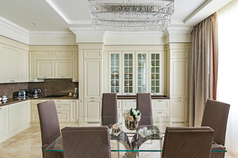 Cocina Art Deco beige - Diseño de interiores