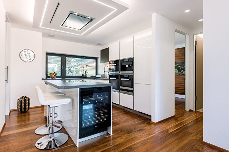 Υψηλής τεχνολογίας σχεδιασμός κουζίνας - Διακόσμηση οροφής