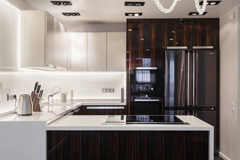 Diseño de interiores de cocina de alta tecnología - foto