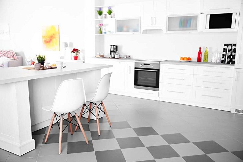 Biela kuchyňa v štýle minimalizmu - interiérový dizajn