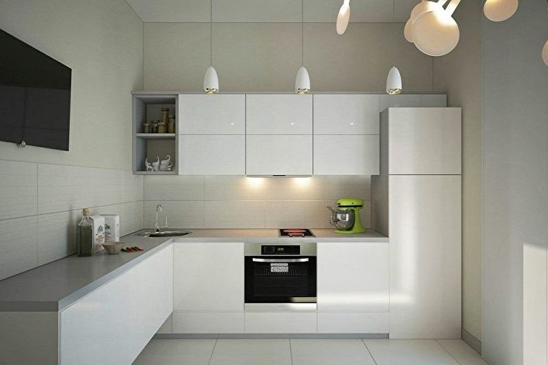 Návrh interiéru kuchyne v štýle minimalizmu - foto