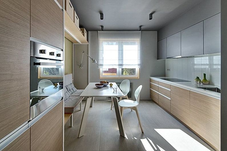 Béžová minimalistická kuchyňa - interiérový dizajn