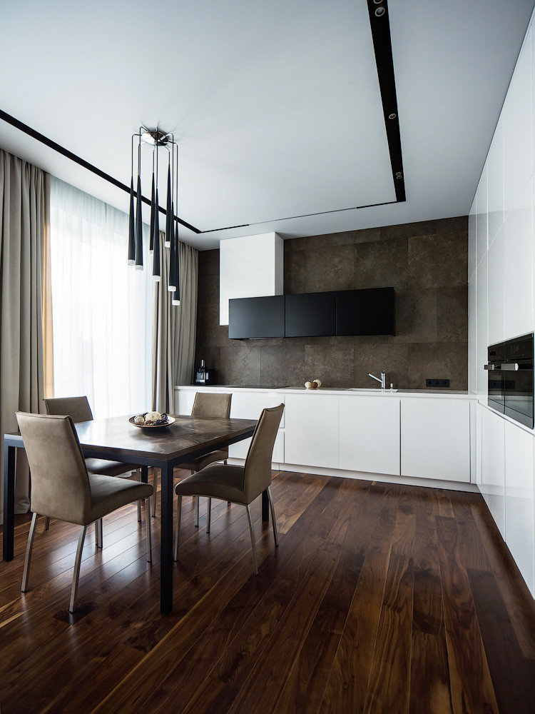 Stropný dizajn - minimalistická kuchyňa