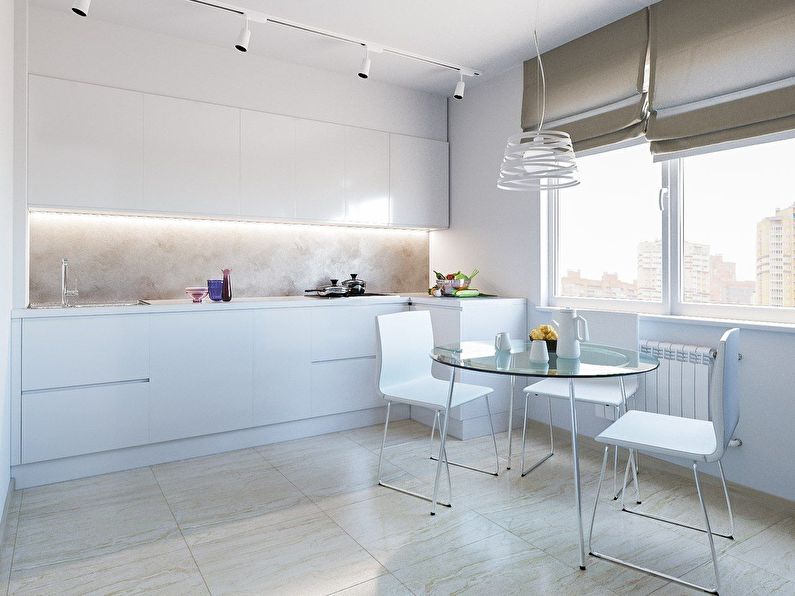 Závesy do kuchyne v štýle minimalizmu