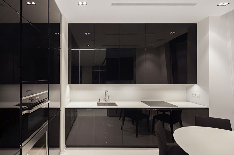 Návrh malej kuchyne v štýle minimalizmu - foto