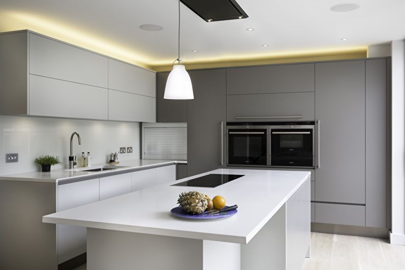 Design de bucătărie în stilul minimalismului: 60 de fotografii de interior