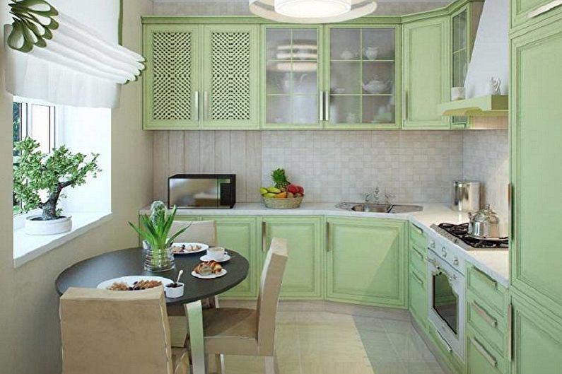 Cocina pequeña de estilo provenzal - Diseño de interiores