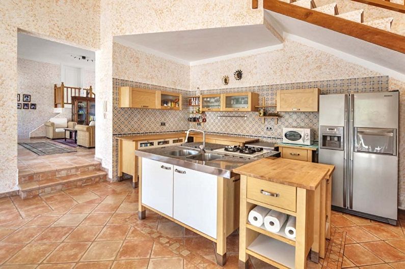 Innredning i kjøkken i Provence -stil - foto