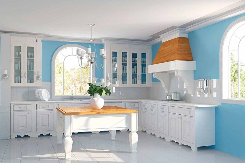 Diseño de interiores de cocina de estilo provenzal - foto