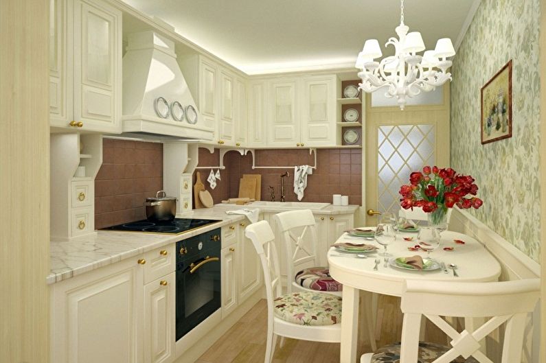 Diseño de interiores de cocina de estilo provenzal - foto