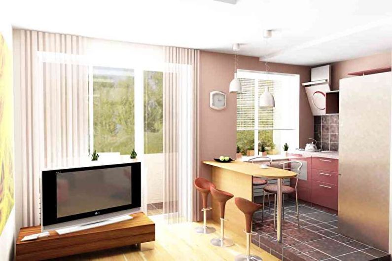 Diseño interior de un apartamento tipo estudio en Khrushchev - foto
