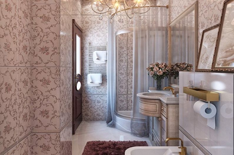 Baño - Diseño de apartamento de estilo clásico