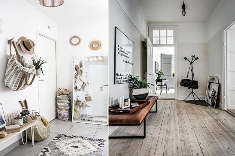 Hol de intrare - design de apartament în stil scandinav