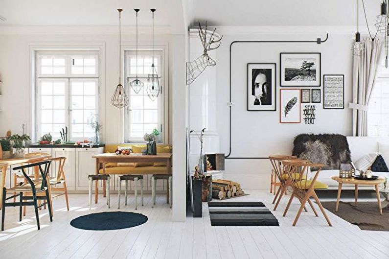 Design interior apartament în stil scandinav - fotografie
