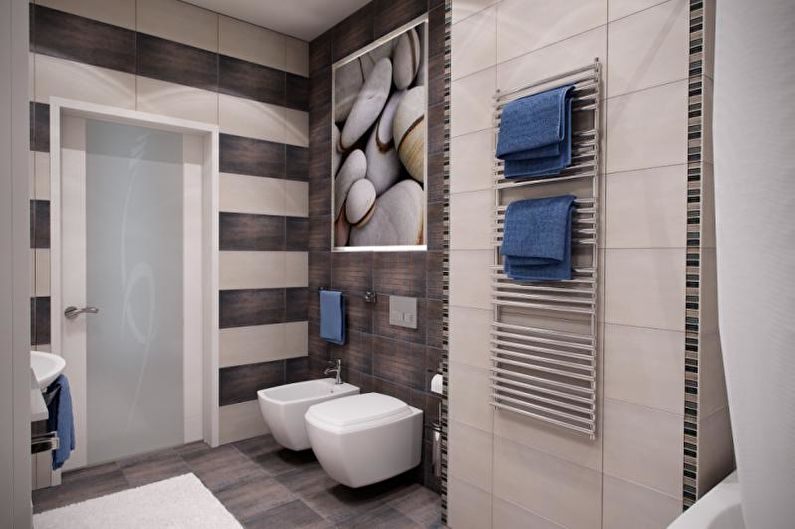 Baño - Diseño de un apartamento en estilo moderno.