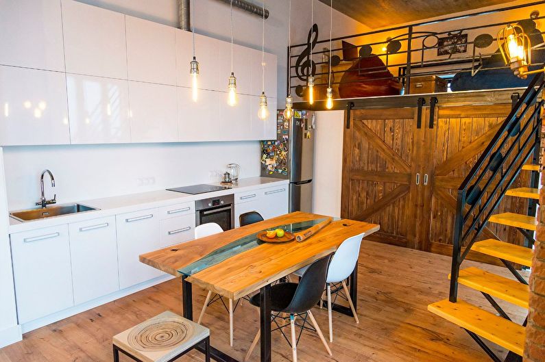 Loftstil leilighet design for et ungt par, Tyumen - bilde