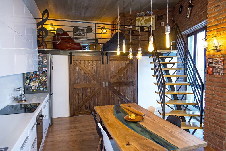 Projeto de apartamento estilo loft para um jovem casal, Tyumen - foto