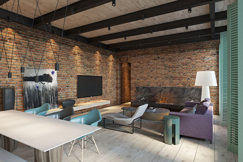Projeto de apartamento estilo loft, 225 m2 - foto