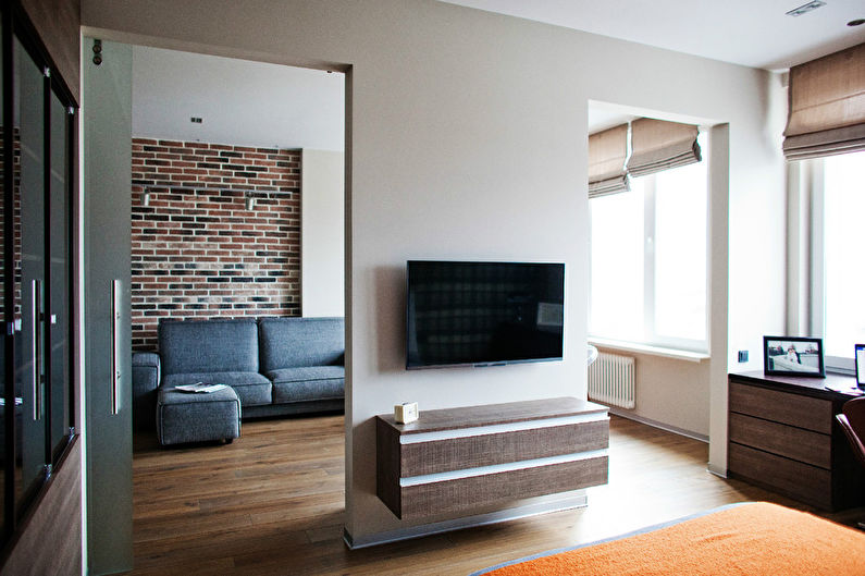 Loftstil leilighet design for en bachelor - foto