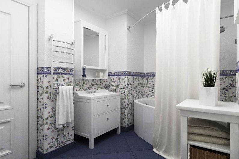 חדר אמבטיה - עיצוב דירות בסגנון פרובנס