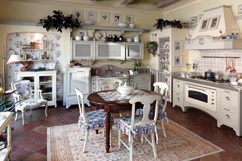 Kjøkken - Provence -stil leilighet design