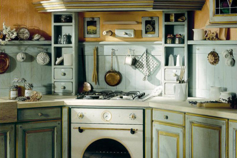 Kjøkken - Provence -stil leilighet design