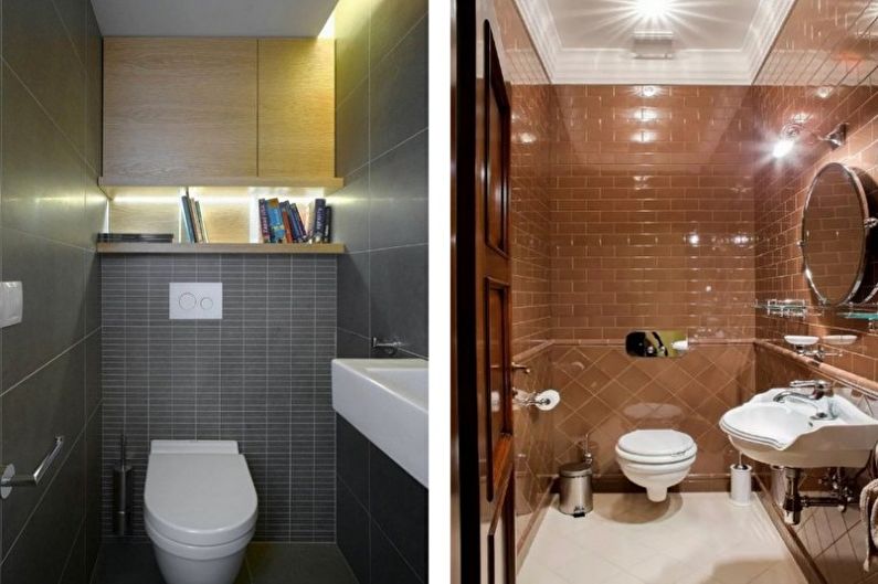 Design de toaletă mică - Iluminat și decor