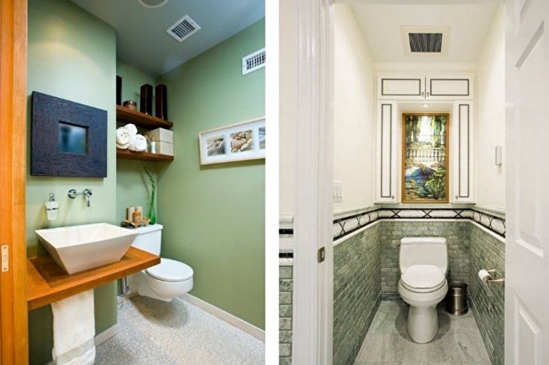Design interior interior toaletă mică - fotografie