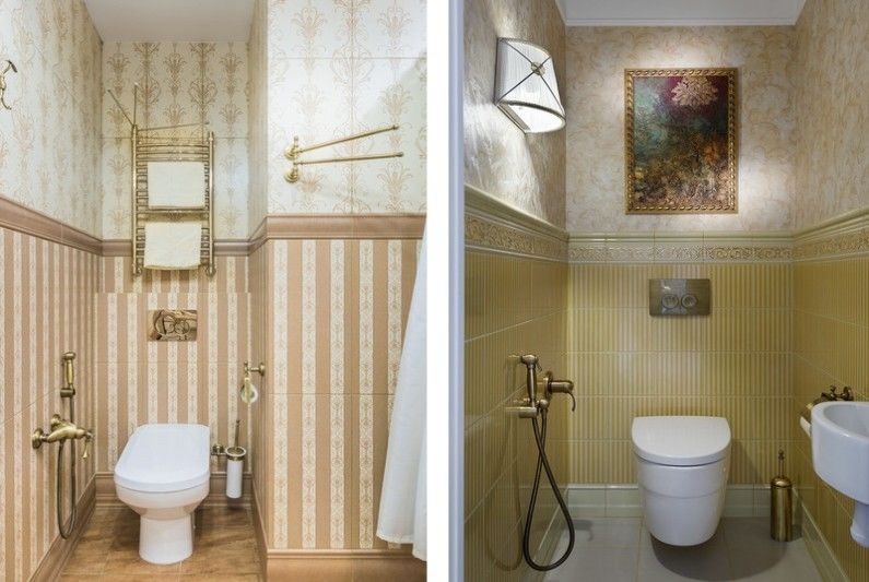 Klasická malá toaleta - interiérový dizajn