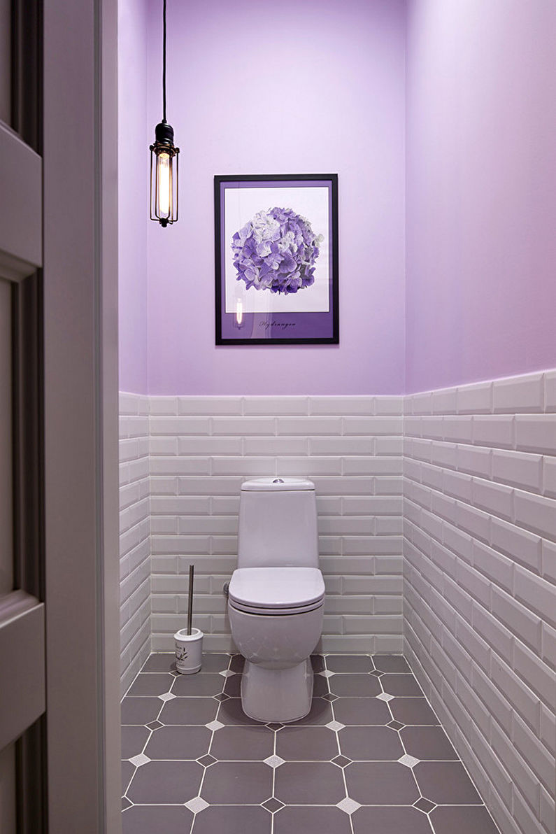 Design interior interior toaletă mică - fotografie
