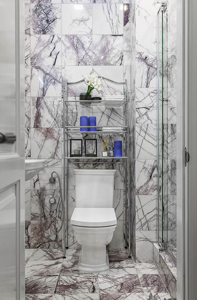 Liten toalett interiørdesign - foto