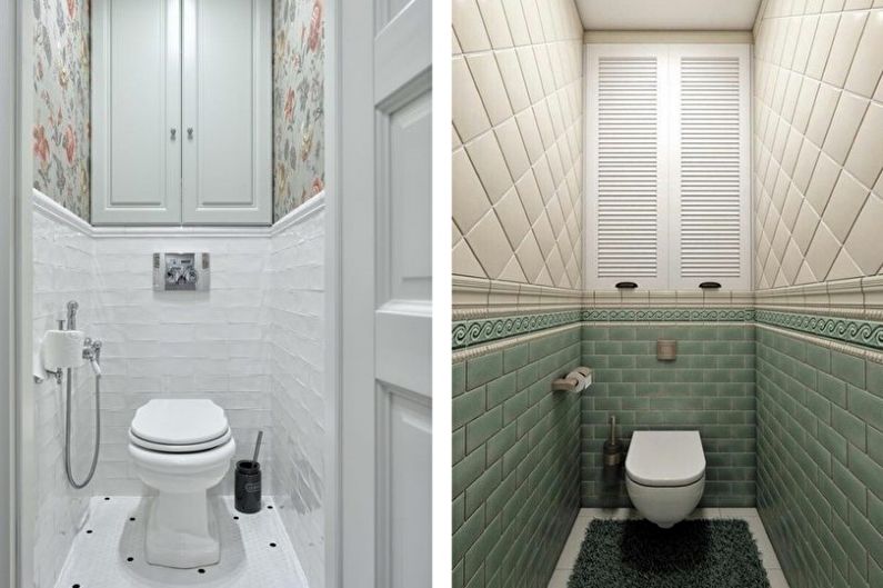 Malá toaleta v štýle Provence - interiérový dizajn
