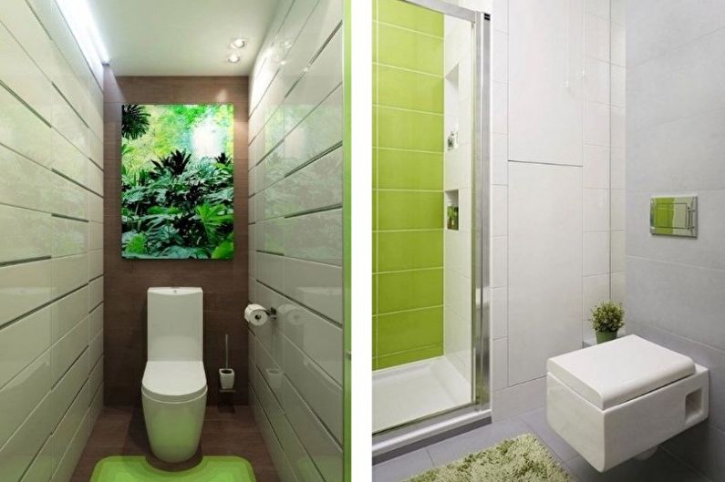 Malá toaleta v štýle Ecostyle - interiérový dizajn
