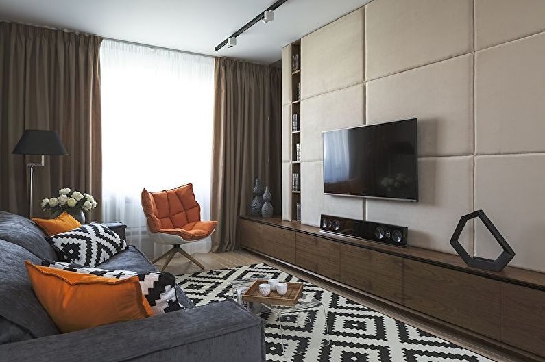 Dizajn malej obývačky v modernom štýle