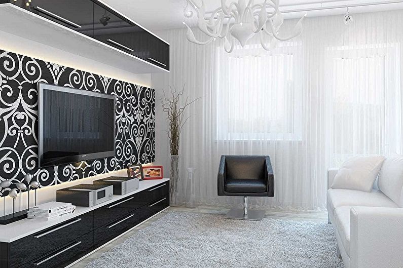 Litet vardagsrum i stil med minimalism - Inredning